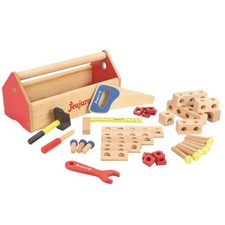 Jeujura 8592 Wooden Toy Tool Box 39 Pieces Made in Jura