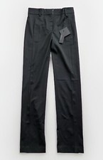 VERSACE⚡️Women's straight fit pleated front black trousers pants size 36IT/Small