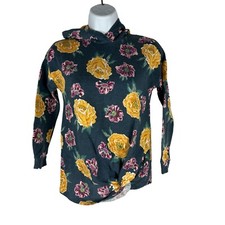 435 Matilda Jane Girls' Floral Hoodie Sweatshirt Size 8 Cotton Polyester