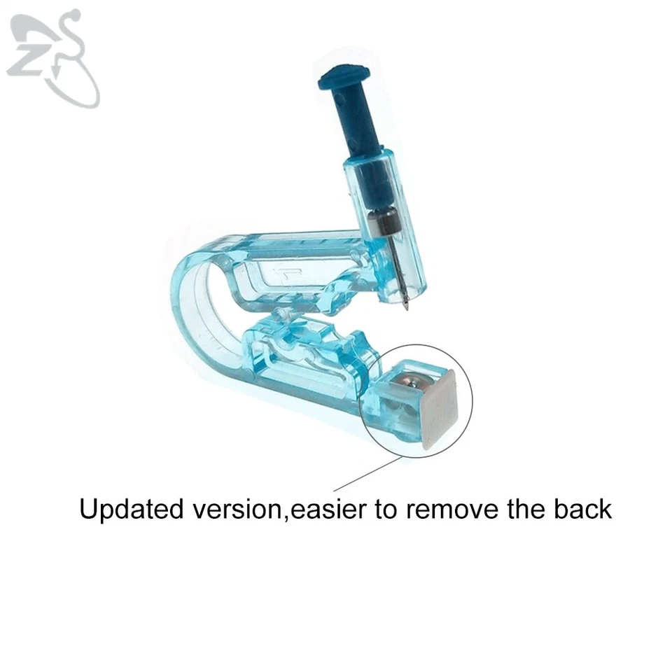 Kit de piercing descartável nariz orelha hélice tragus pistola piercing sem dor ferramenta perfurante - Imagem 2 de 4