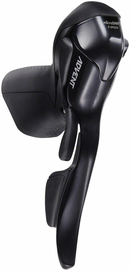 Microshift - Manette De Dérailleur Droit 9 Vitesses, Compatible Avec La Gamme Advent (noir, Aluminium)