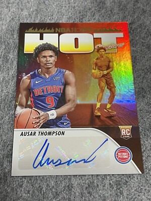 その他 Ausar Thompson Hoops Rookie Card  auto AUSAR THOMPSON AUTO 2023-24 Panini NBA Hoops Hot Signatures