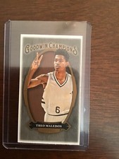 2020 GOODWIN CHAMPIONS THEO MALEDON BLACK WOOD LUMBERJACK MINI #'D 2/8