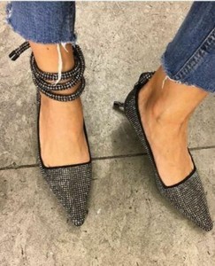 silver studded pumps