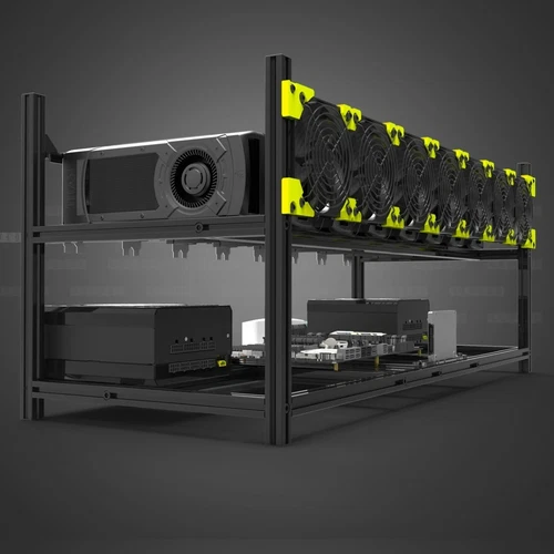 Veddha 8 / 12 GPU Miner Case Aluminum Stackable Mining Case Rig Open Air Frame - Picture 9 of 9