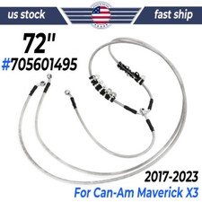 72 For Can-am Maverick X3 Turbo 2017-2023 Front Brake Hose Line Kit - Braided