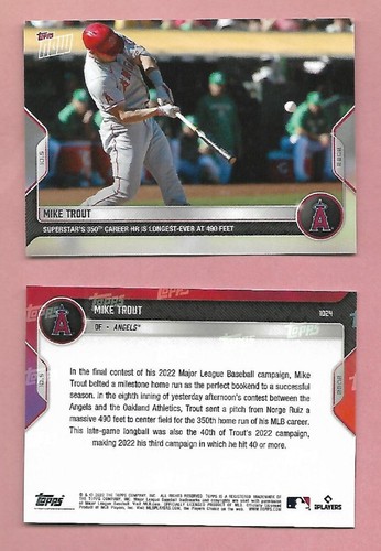 2022 Topps Now 1024 Mike Trout