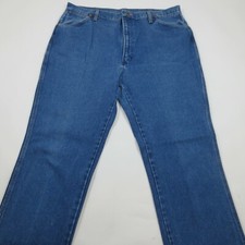 Vintage Wrangler Jeans Mens 40x33 Made in USA Regular Straight Blue Denim LW1-58