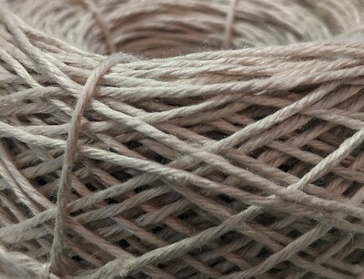 6 ply unwaxed natural color linen thread, 100 yards spool linen thread