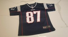 🏈 NIKE New England PATROITS GRONKOWSKI #87 On Field Jersey Kids Sz. Med navy