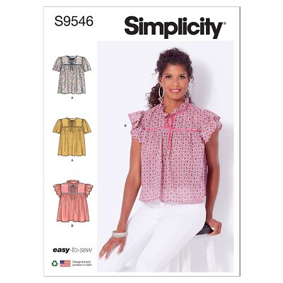Misses' Pullover Top Sewing Pattern Kit Code S9546 Sizes 4-6-8-10-12-14-16 Mu...