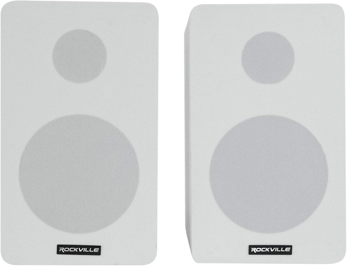 2 Rockshelf 58W 360W White 5.25" Home Theater Bookshelf Speakers/8 Ohm - Picture 4 of 9