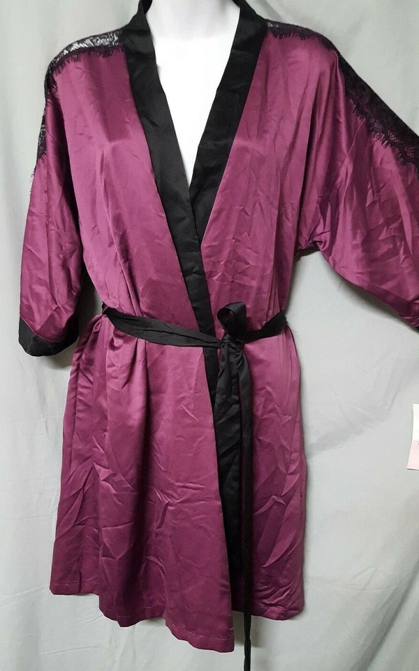 Linea Donatella Bata Púrpura Encaje Manga 1/2 Rodilla SEXY Pequeña 44" BUSTO Foto 2 de 4