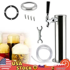 5%Single Tap Faucet Stainless Steel Draft Beer Keg Tap Tower Home Brew Kegerator