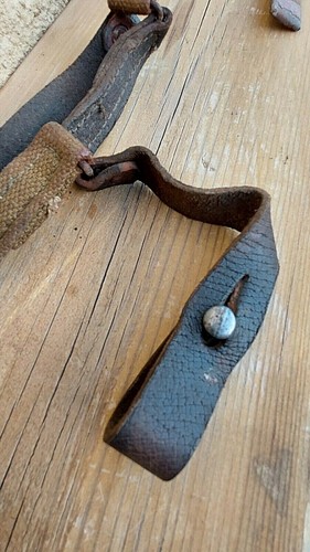 ORIGINAL SOVIET RUSSIAN SWORD BELT SHASHKA PORTEPEE WW2 PERIOD CANVAS LEATHER - Picture 3 of 11