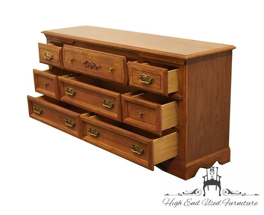 BROYHILL MÓVEIS Carvalho Maciço Country Estilo Francês 68" Oito Gavetas Cômoda 64... - Imagem 4 de 4