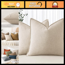 Decorative Euro Sham Pillow Covers 26x26 Natural Beige - Soft, Stylish Cushion C