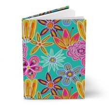 Colorful Floral Pattern Hardcover Journal