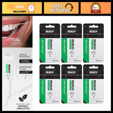 Waxed Dental Floss Mint - Shred Resistant, Deep Cleaning, Easy Use, 6 Pack, 200