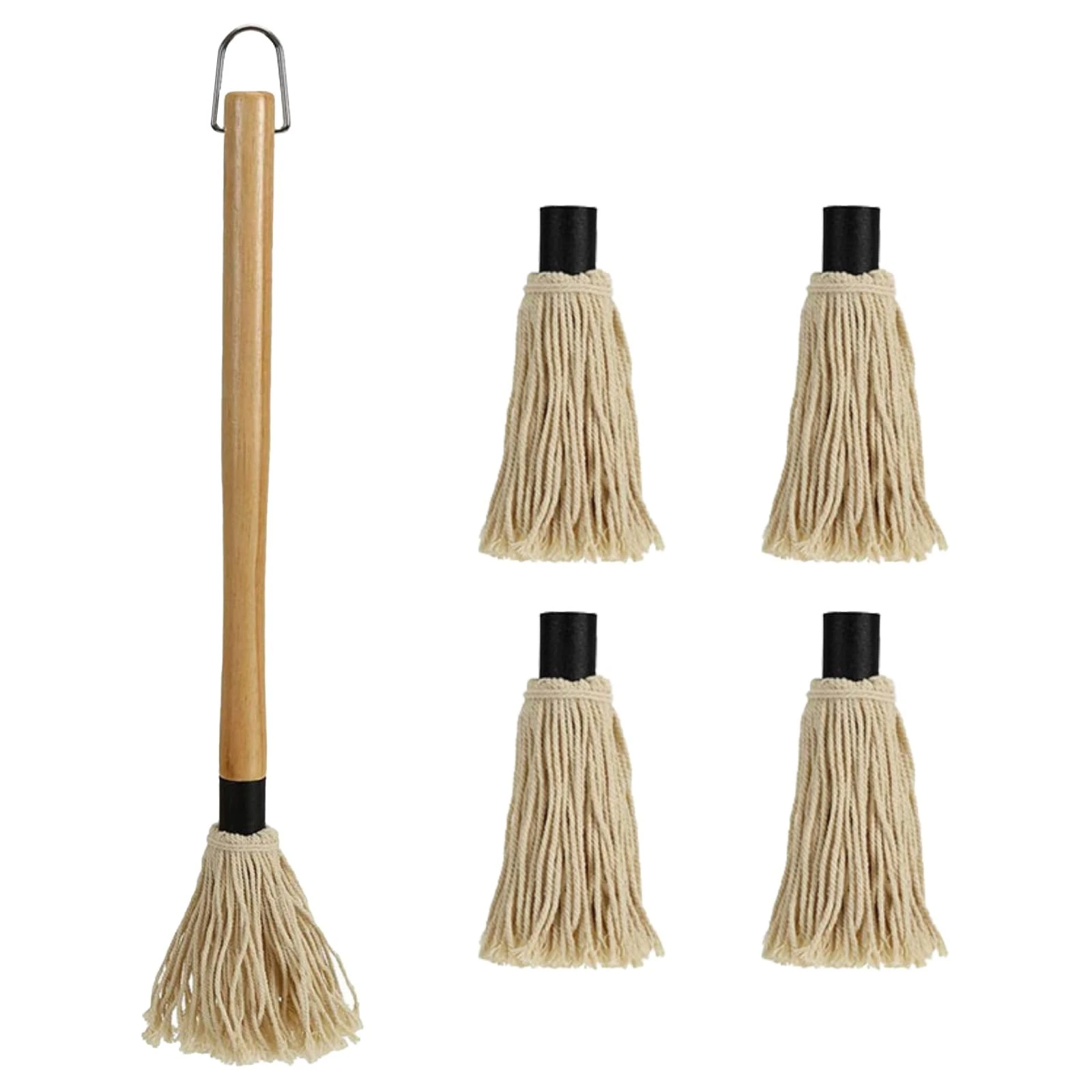BBQ Mop Brushes for Sauce, Grill Basting Mop Wooden Long Handle BBQ Mop with ...
Opens in a new wind