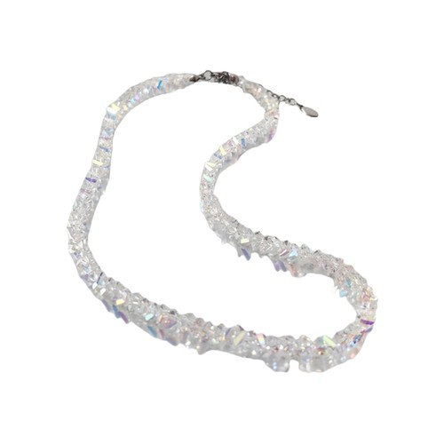 Shimmering Crystal Bead Necklace Bracelet Versatile Jewelry Gift For Women Her - Picture 3 of 14