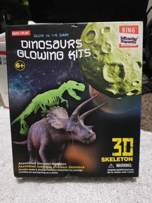 Dinosaurs Glowing Excavation 3D Skeleton Kit New In Factory Sealed Box