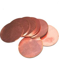 Pure copper Cu Metal Sheet Round Copper Sheet Solid Copper Disc Select Size