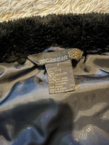 Rocawear Black Convertible To Vest Puffer Jacket Y2K Women's Small Lined Collar - Picture 7 of 9
