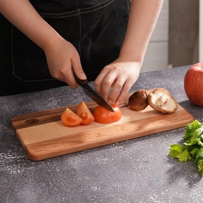 Narrow Small Wood Hardwood Kitchen Cutting Chopping Board 14x7x10/16 Inch