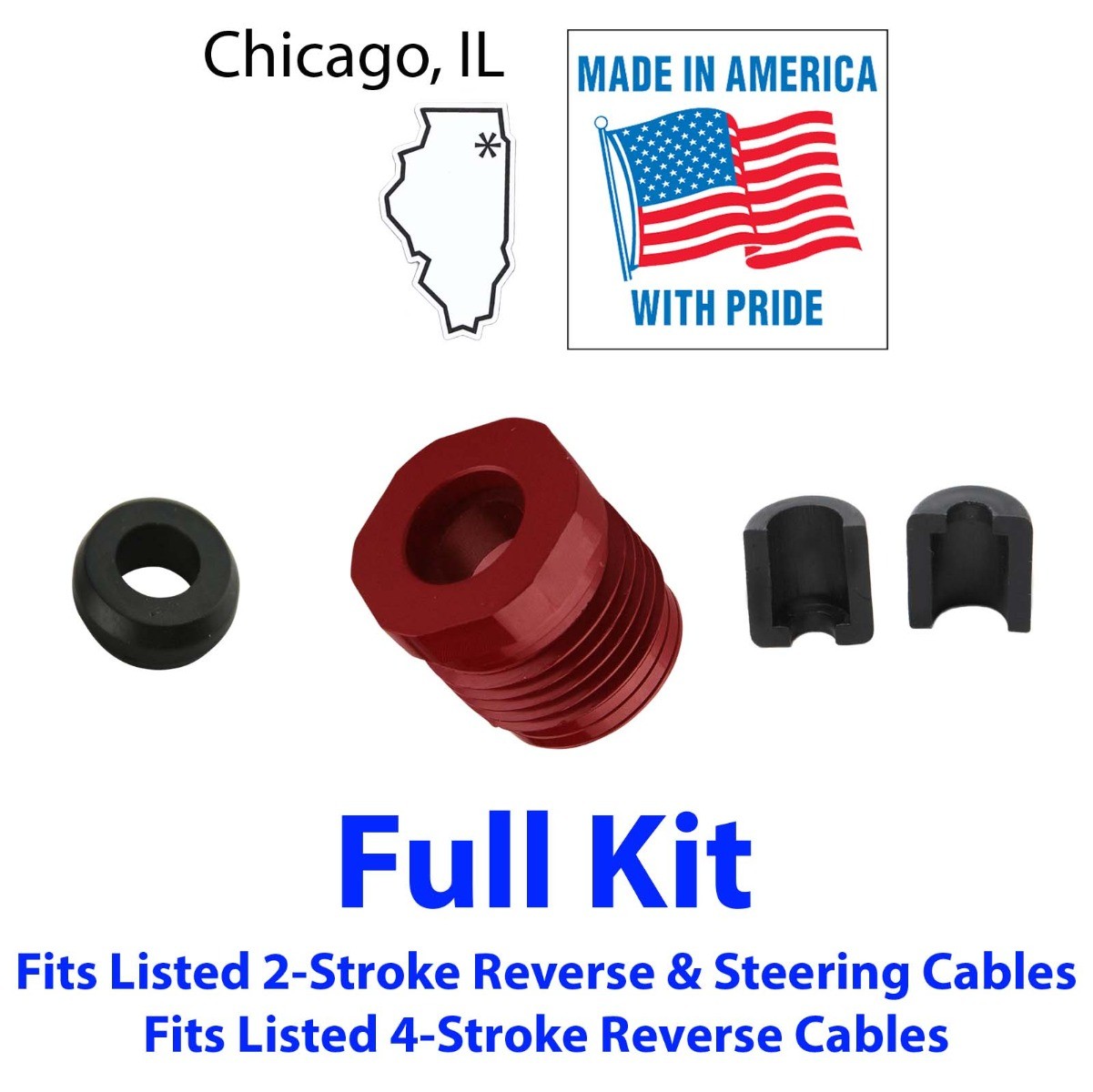 SeaDoo Billet Reverse Cable Lock Nut, Seal & Half Ring Kit 4-Tec