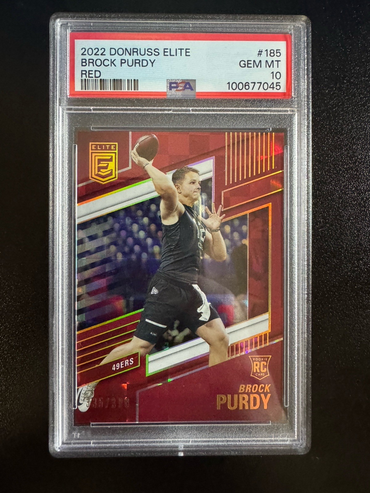 Brock Purdy Panini Donruss Elite #185 Red