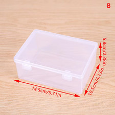 Mini Storage Box Clear Lidded Small Plastic Box for Parts Tools Storage Box Jewe