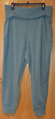 NWT Women's Plus Tek Gear Essential Soft Foldover Jogger 3X Lunar Tide -5388