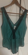 Alana Gale M Teddy Green Black Holiday One Piece Vintage