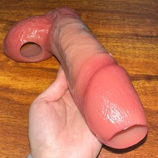 Penis Sheath Male Bigger Sleeve Girth Reusable Condom Extender Enlarger Enhancer