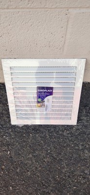 12x12 Exterior Garage Wall Vent Cover Metal Mesh Louvered HVAC EUROPLAST White