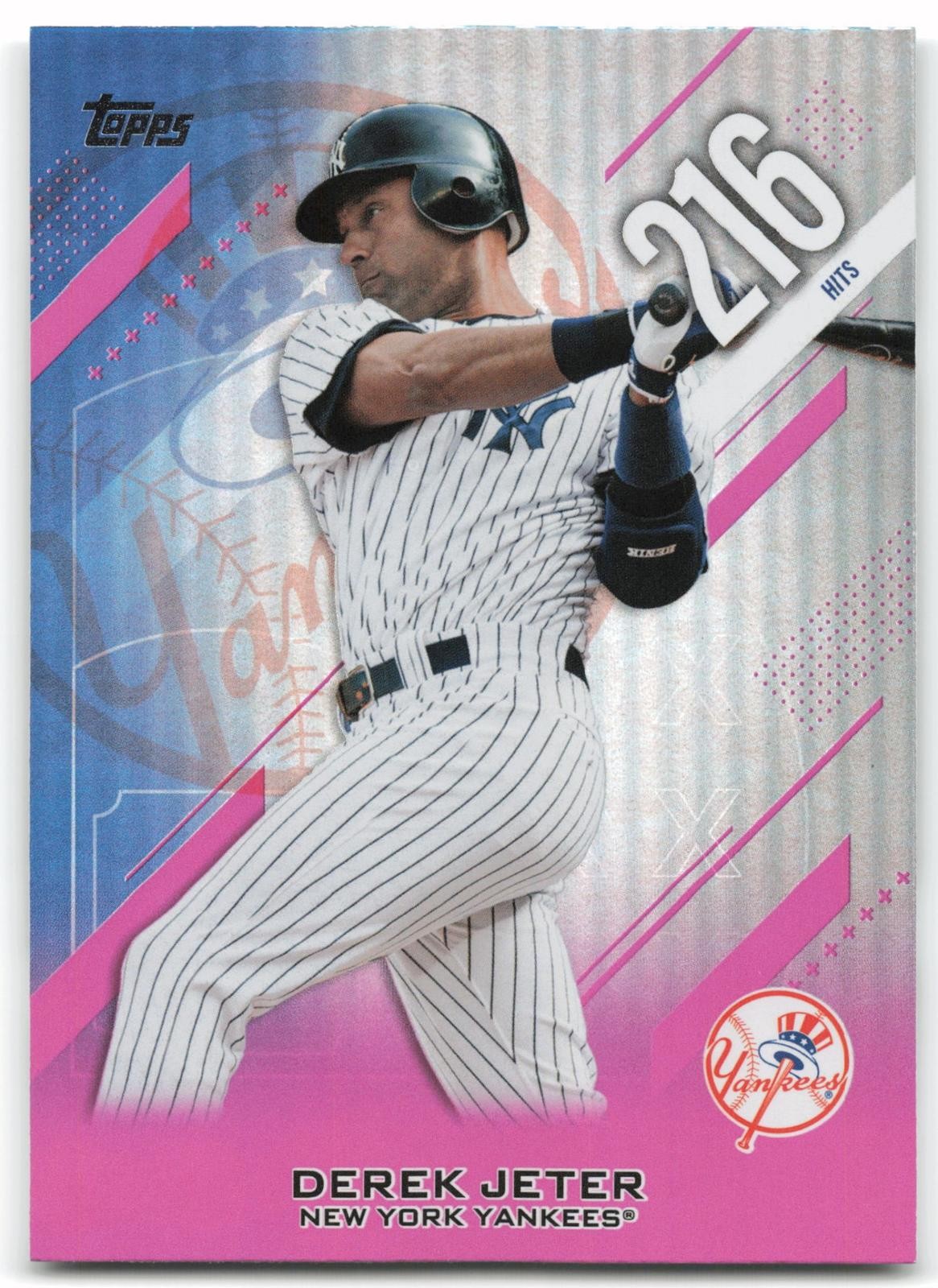 2026 Topps #CN-20 Derek Jeter Crooked Numbers Pink Foil