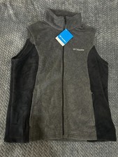 NWT Columbia Steens Mountain Fleece Vest Mens XL Gray Full Zip Outdoor