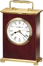 NEW Howard Miller Rosewood Bracket Brass & Wood Quartz Clock in Box