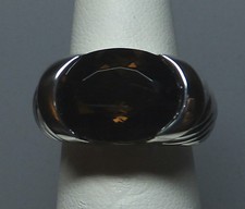 Brand New Sterling Silver Genuine Smoky Quartz Ring