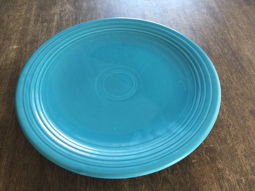 Plato de almuerzo Fiasta Pottery genuino 12” azul aguamarina. - Imagen 11 de 11