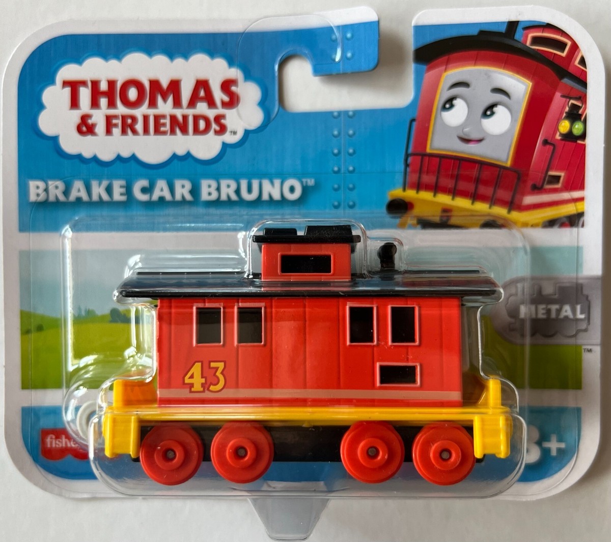 Thomas Friends Push Along Metal Engine BRAKE CAR BRUNO New in - Main Image