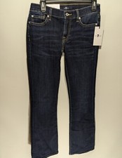NWT 208 Womens 7 For All Mankind Original Bootcut CLX Denim Blue Jeans Size 27
