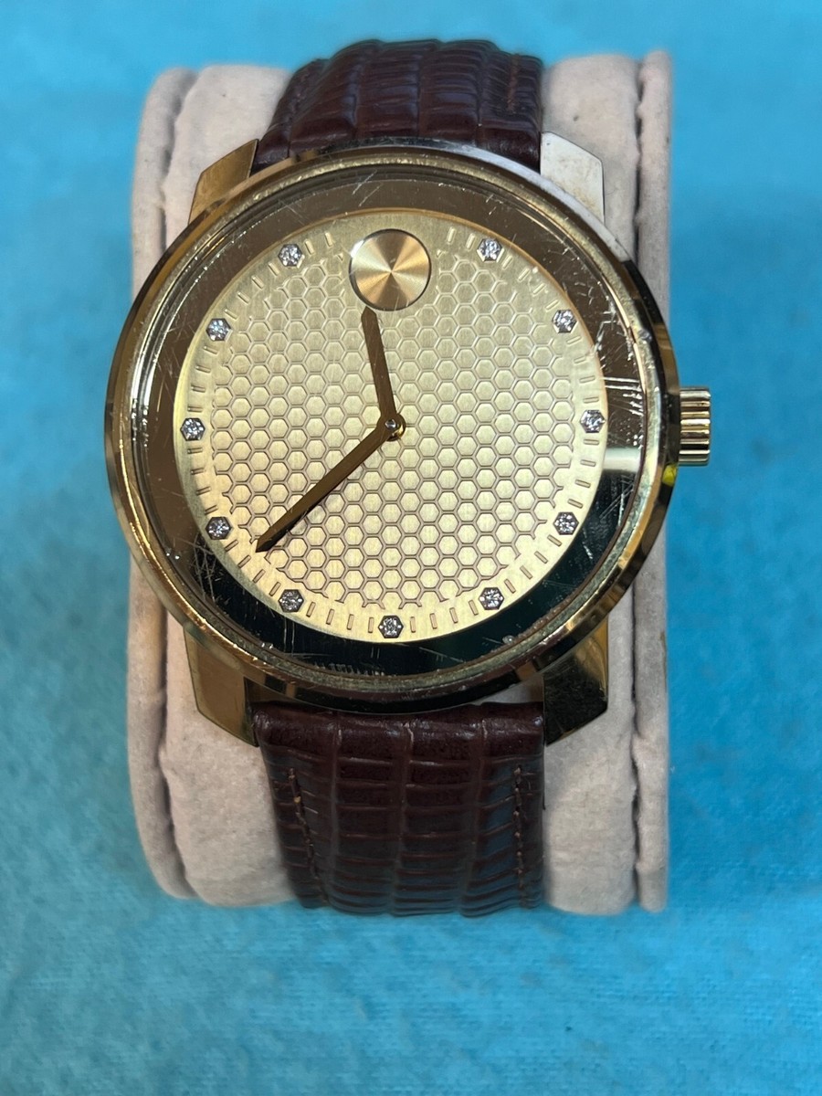 Movado Bold Gold Tone with Diamonds Men display picture 1