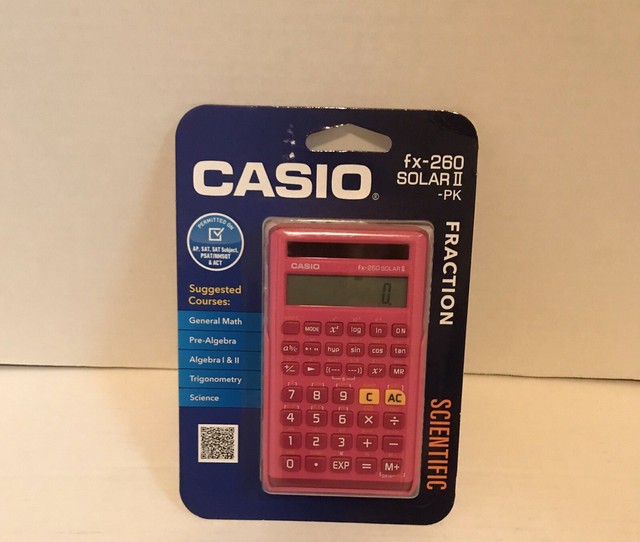 Casio Fx 260 Solar Scientific Fraction Calculator Pink For Sale Online Ebay