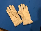 COLOR GUARD INSULATED WHITE LEATHER GLOVES, EX'LG