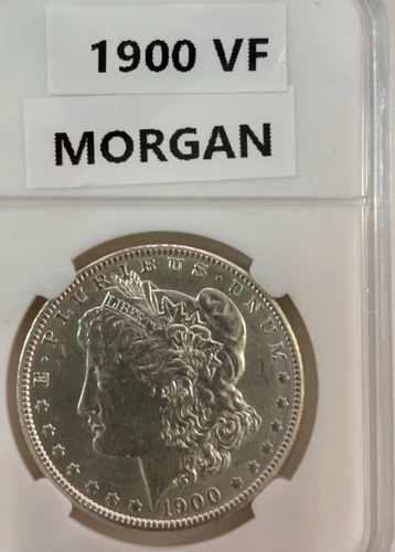 1900 MORGAN SILVER DOLLAR VF (actual coin in picture)