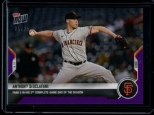 2021 Topps Now #341 Anthony DeSclafani Purple Parallel Card #d /25