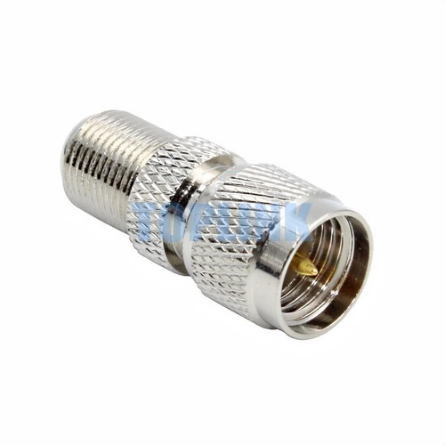 10x F Female Jack to Mini UHF Male Plug RF Adapter Coax Connector