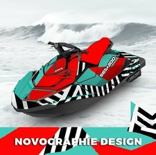 SEADOO SPARK trixx GRAPHIC KIT wraps 2up + 3up Jet Ski SEA DOO Decal Bold red